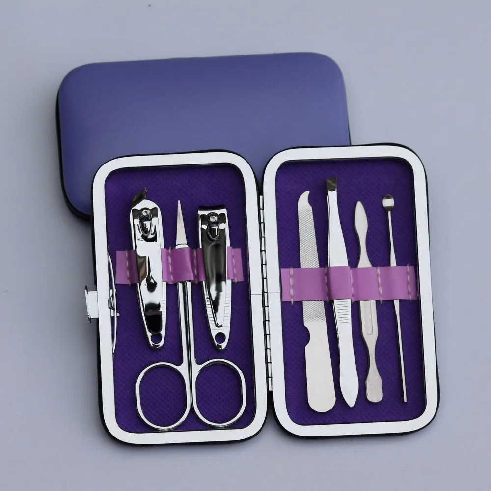 2018 мин. Мода 7 шт./компл. углерода Сталь гибкие кусачки для ногтей маникюр костюм