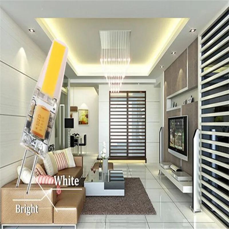 DHL Free 100pcs/lot G4 AC/DC12-24V COB Light 6W Super Quality LED Lamp Bulb Chandelier Lamps Replace Halogen | Освещение
