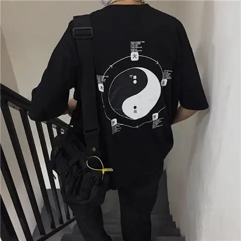 2 Корейский Harajuku BF футболка с принтом Мужская женская летняя Ins хип хоп свободные футболки большого размера Мужская Повседневная футболка уличная Мужская - Цвет: 2