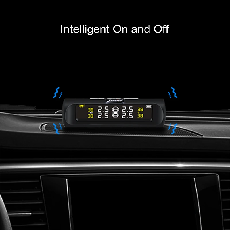 Jansite Универсальный Автомобильный TPMS солнечной энергии в шинах сигнализация