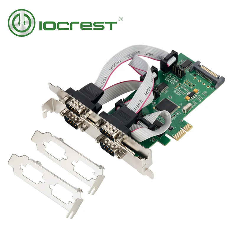 Карта контроллера IOCREST с 4 DB-9 последовательными портами Rs232 Pcie набор микросхем Wch384
