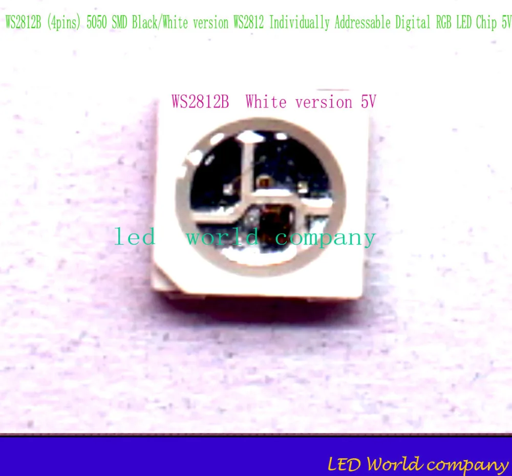10 шт. WS2812B (4 pins) 5050 SMD черный/белый версия WS2812 индивидуальные адресуемые цифровые RGB