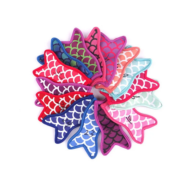 

free shipping 15 colors ready to ship Mermaid style Popsicle holder Ice Sleeves freezer Ice pop holder