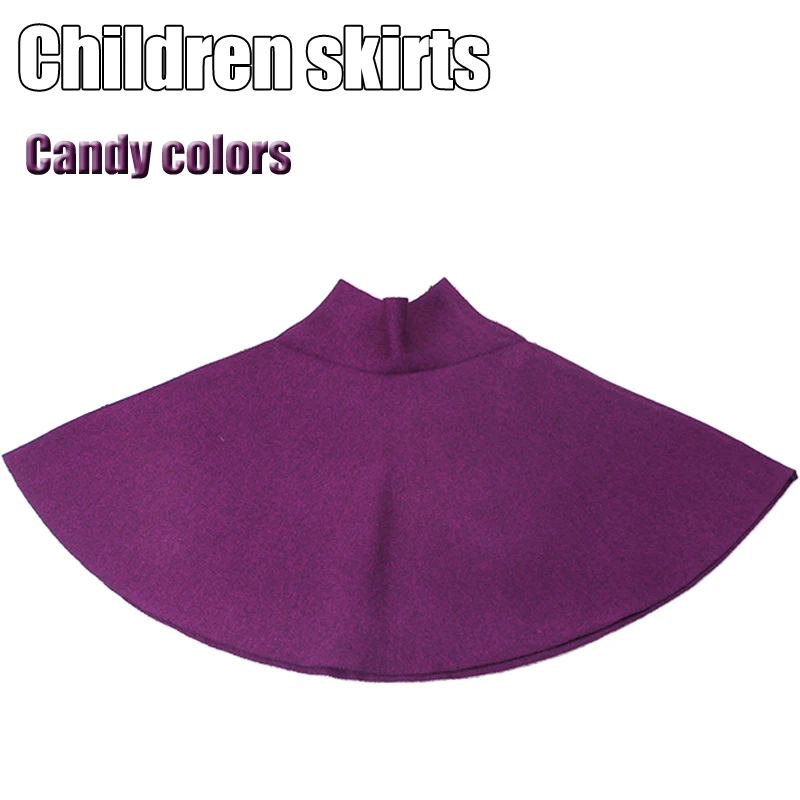 

Spring Autumn Girl Vintage Skirt Children Fashion Skirts High Waist Elastic Texture Pleated Skirt Tennis Skater Skirt