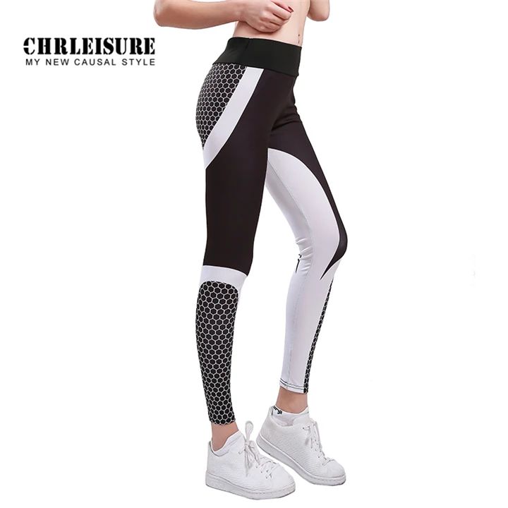 CHRLEISURE, белые, черные, с принтом, штаны для йоги, для женщин, для фитнеса, леггинсы, высокая эластичность, для йоги, женские спортивные Леггинсы, обтягивающие, пуш-ап