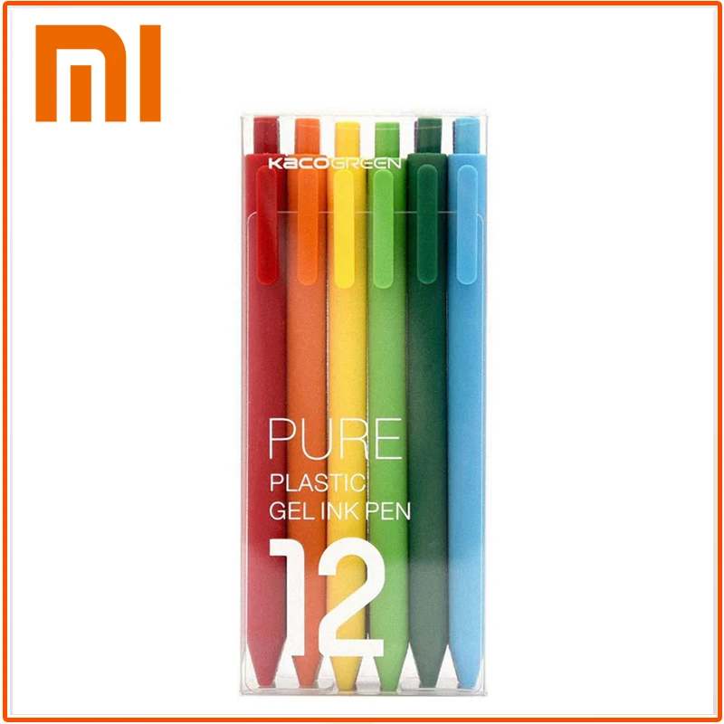 

Original Xiaomi KACO Colorful Sign Pen 0.5mm Refill Signing Pens 12 Colors Ballpoint pen Japan Ink Durable school stationery