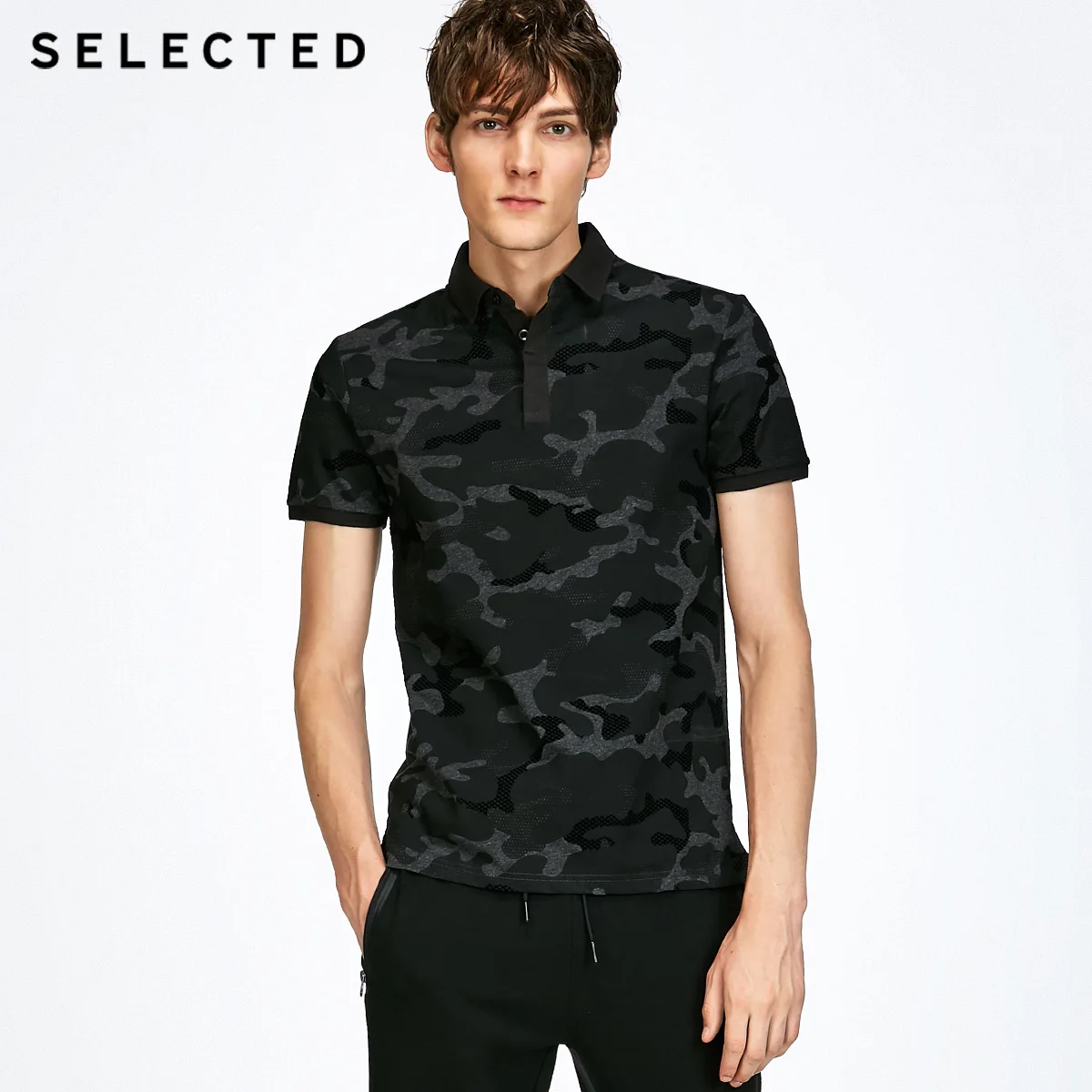 SELECTED хлопок стекаются камуфляж slim fit рубашка S | 417306510|Мужские футболки|