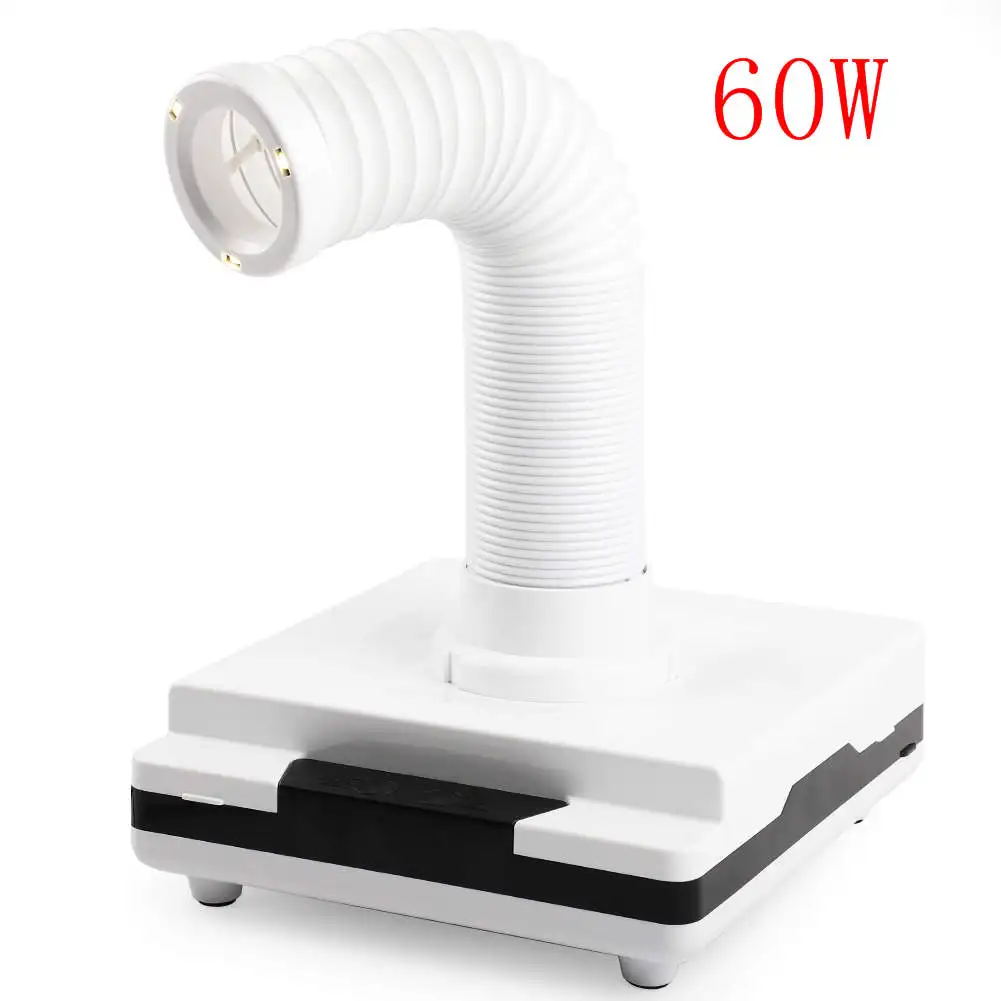 60W White Сборщик пыли для ногтей маникюрный набор машина УФ-гель для ногтей Очиститель маникюрные инструменты набор для нейл-арта Оборудование для ногтей - Цвет: 60W White
