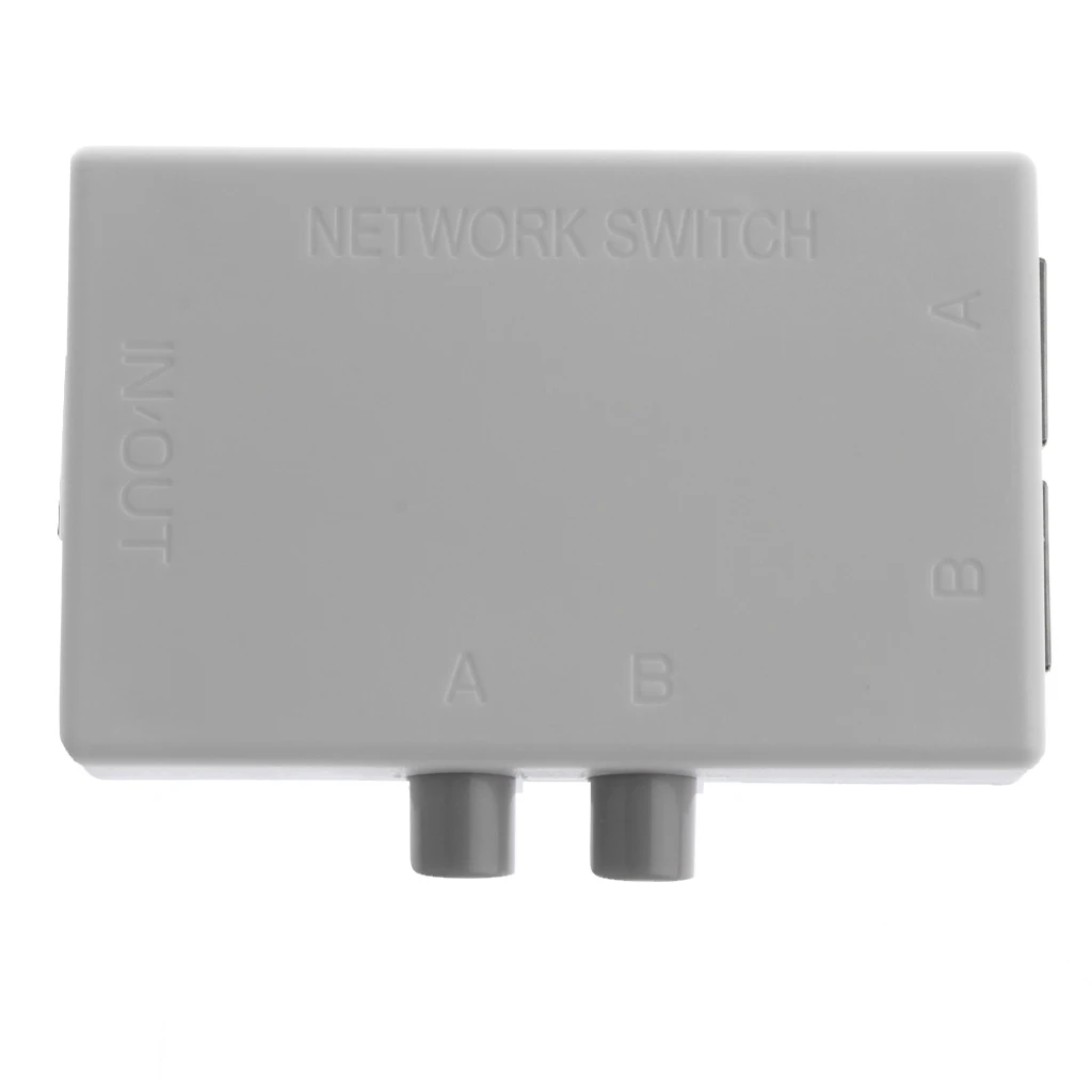 2 порта мини AB ручной сетевой коммутатор разветвитель коробка 2в1 RJ45 Ethernet повторное переключение до 10 миллионов раз