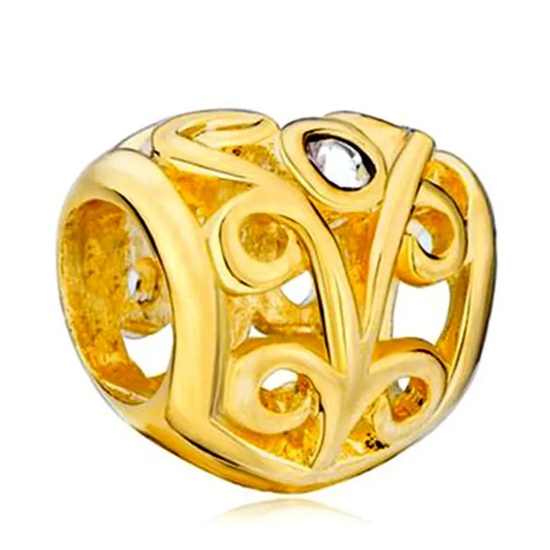 Мода DIY неповторимый шарм аксессуары и украшения золотое в форме сердца широкий