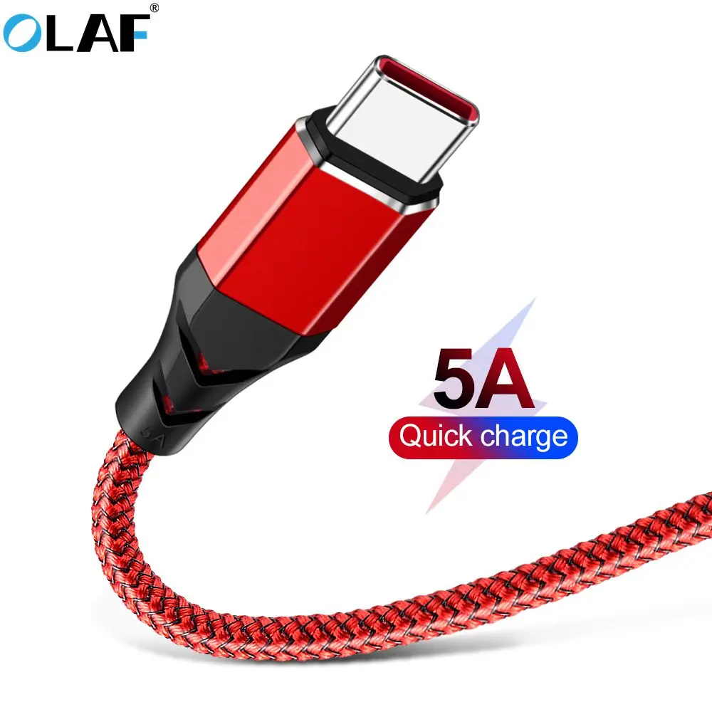 OLAF Быстрая зарядка 3 0 5A USB type c кабель для Huawei p20 p10 p9 Mate 20 Pro 2A передачи данных Samsung s9 s8