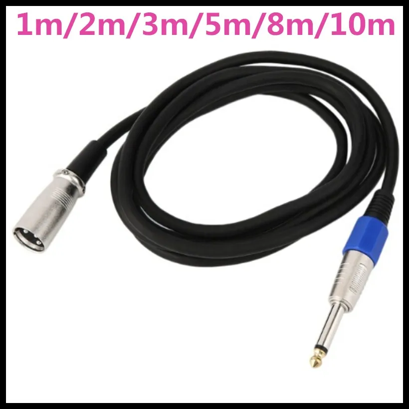 1 м/2 м/3 м/5 м/8 м/10 м XLR 3 контактный разъем для 1/4 &quot6 35 мм моно штекер микрофонный