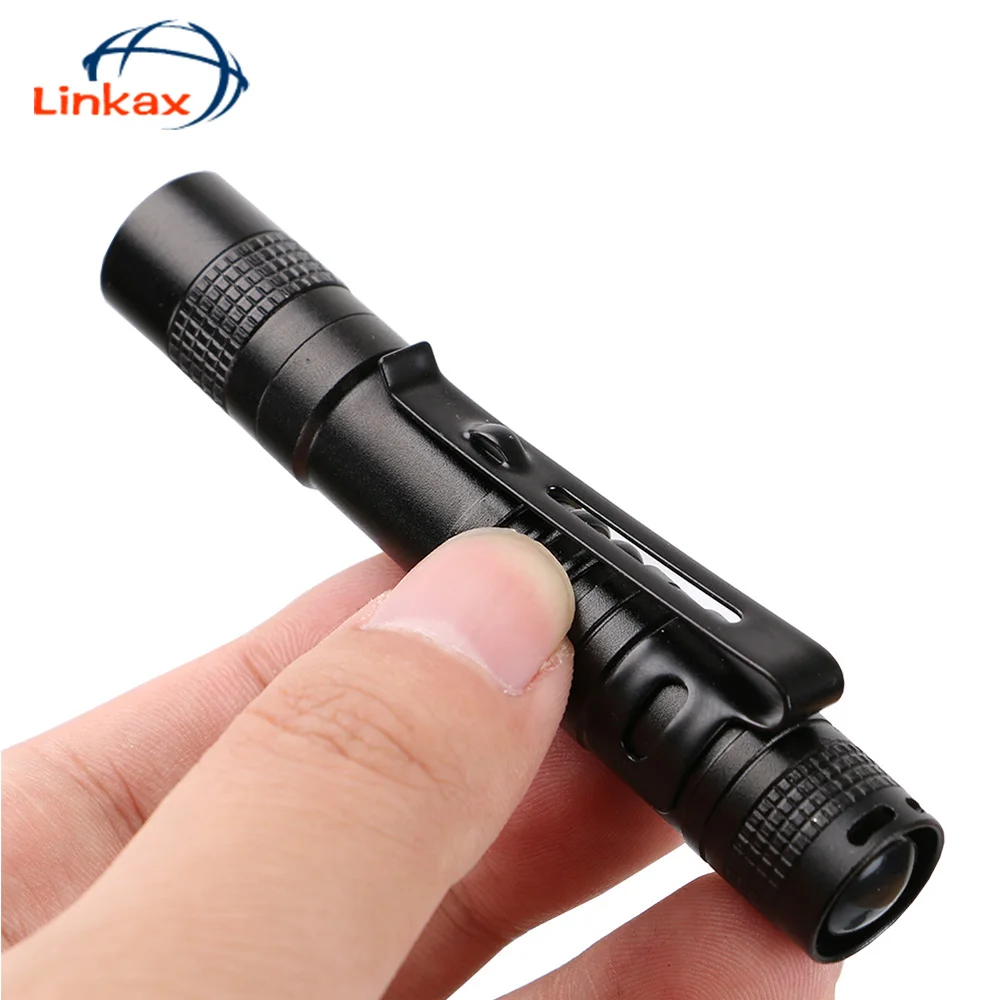 

Portable Penlight 600LM XPE-R3 mini LED Flashlight light waterproof 9 cm weight flashtorch cute Lighter Pen Falshlight