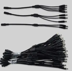 1 шт. разъем питания постоянного тока 1 разъем постоянного тока на 2 3 4 5 6 8 штекер разветвитель адаптер Светодиодный светильник соединительный кабель