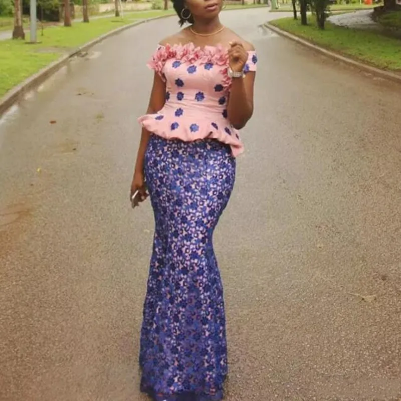 Женское вечернее платье с юбкой годе розовое или фиолетовое длинное цветочным