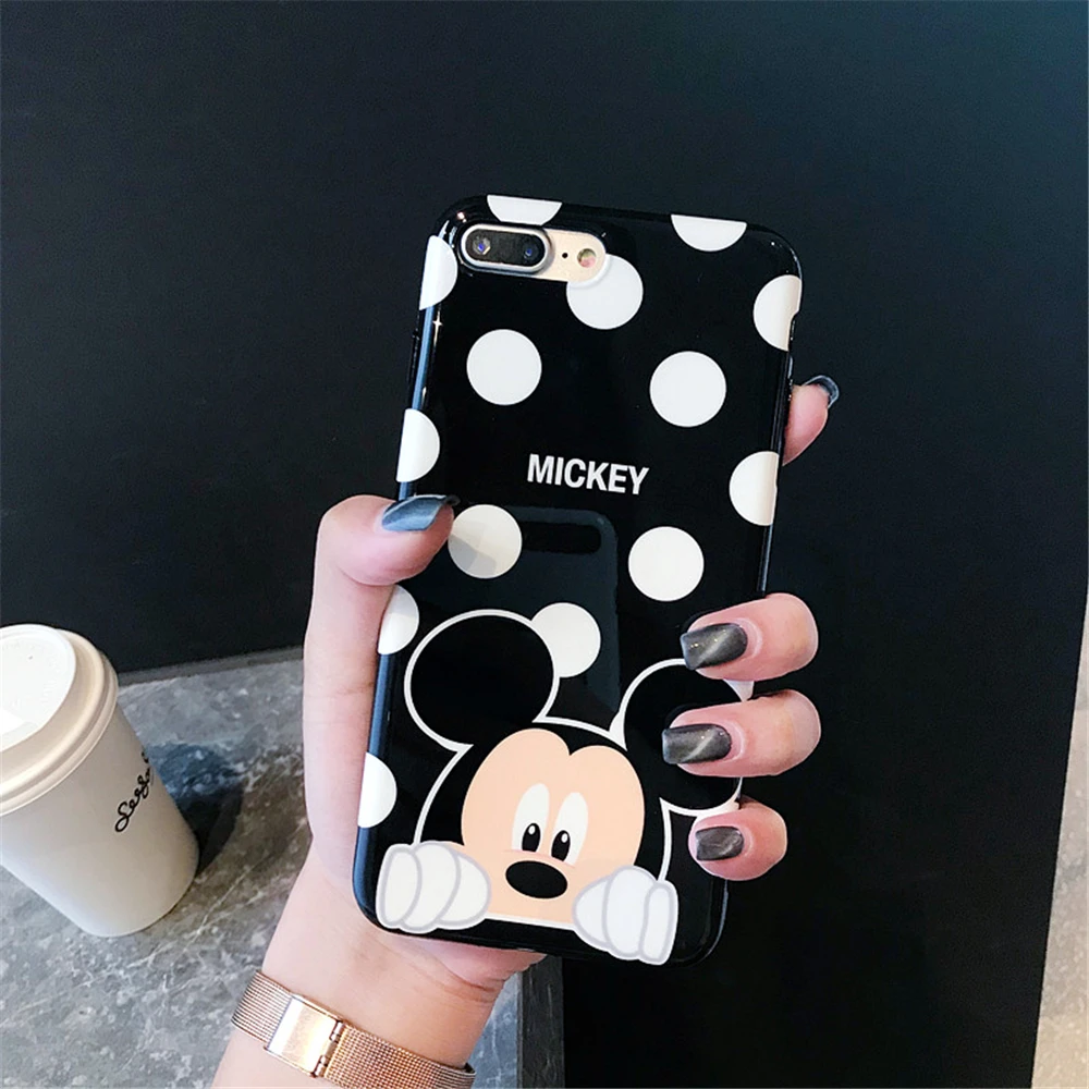 Lovely Couple Phone Case For iPhone X XS MAX XR Cartoon Minnie Mickey Mouse Soft Silicon Cover 7 8 Plus 6 6S |