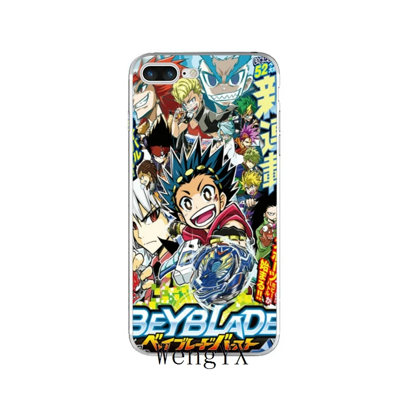 Wengyx классического мультфильма Beyblade прозрачный мягкий тонкий чехол из силикона мягкий чехол для iPhone X, 8, 8 plus, 7, 7 plus, 6 6s плюс 5 5S 5c SE 4 4S - Цвет: BeybladeA13