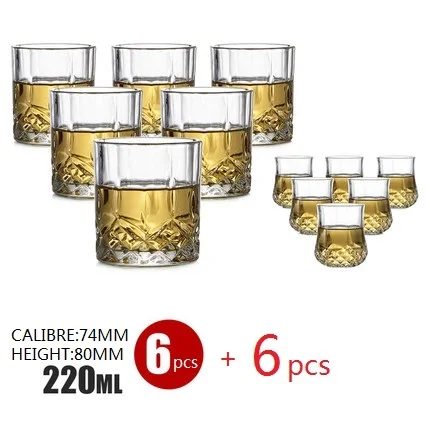 Oussirro 6/12/набор Grande Bling Диаманте Vinho ccrystal Chumbo-Alta Capacidade livre виски XO коктейльное для водки, пива посуда для напитков - Цвет: A03