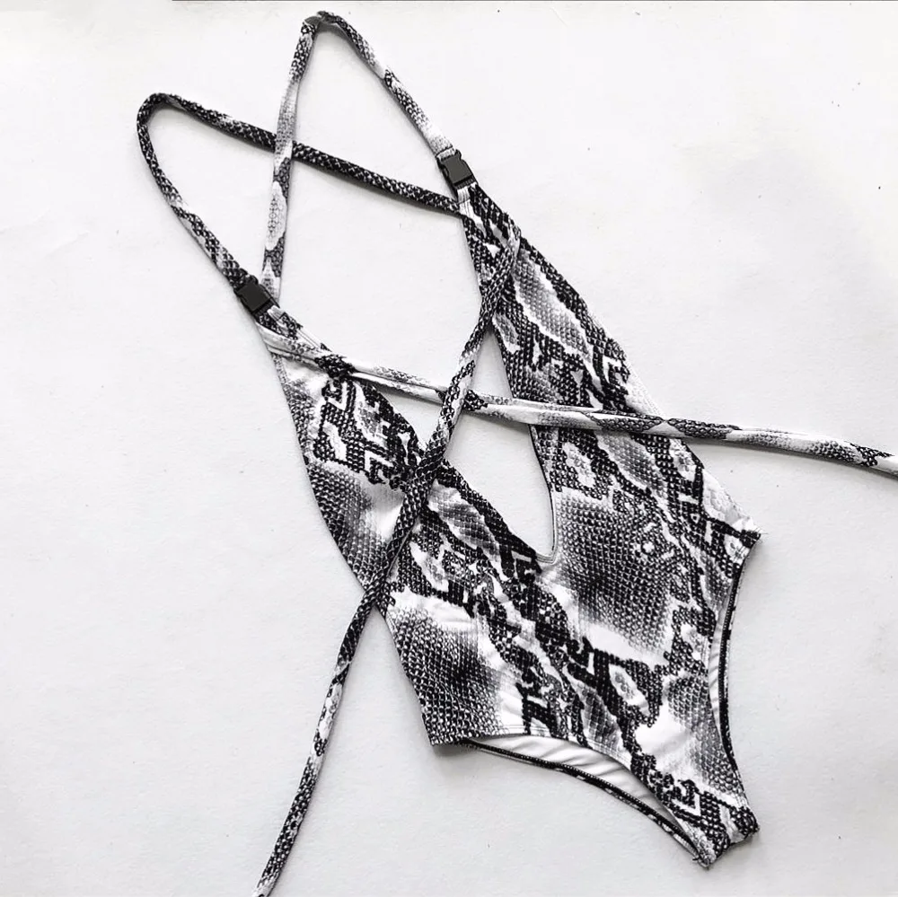 Ретро винтажный купальник женский сексуальный бандажный цельный боди с высокой