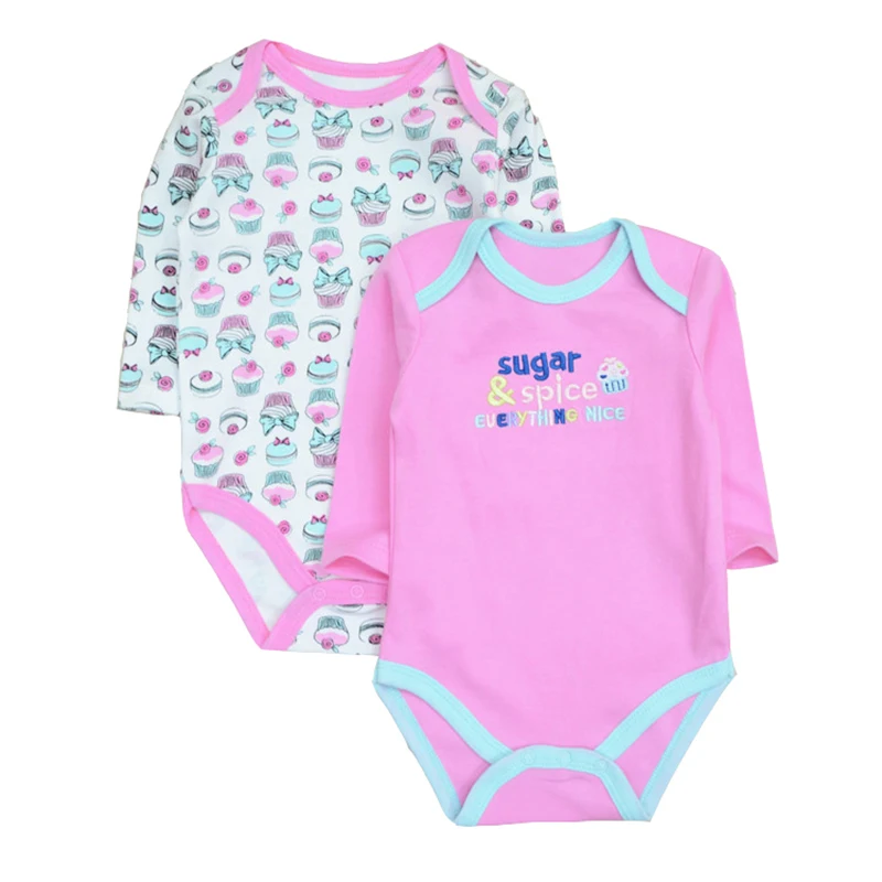 Комбинезоны для новорожденных одежда мальчиков и девочек 2 шт./лот 2018 хлопок с