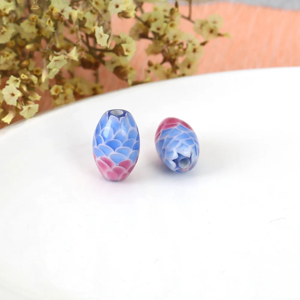 DoreenBeads стеклянные бусины в японском стиле цветные форме рыбьего чешуи около 17 мм x