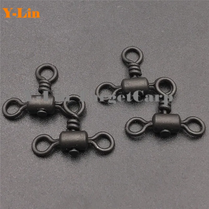 

40xCarp Fishing Covert Corkscrew Swivels - Carp Bream Tench Barbel Coarse Fishing Rolling Swivels Quick Change Clips Swivels