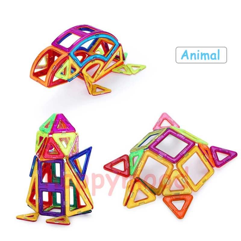 33 Pcs Magnetic Building Blocks Construction Toys Model Gift For Kids Designer Standard Size DIY Game Square Triangle Hexagon | Игрушки и