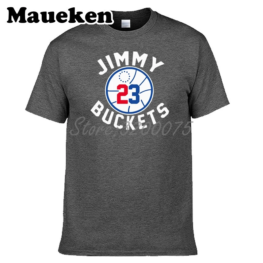 Мужская футболка с круглым вырезом Jimmy Butler 23 ведра Филадельфия Футболка мужская