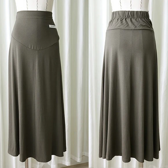 Юбка макси для беременных OkayMom длинная мягкая эластичная юбка на живот одежда мам