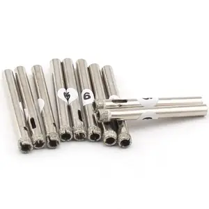 Алмазный резак для отверстий, 10 шт., 14 дюйма, 6 мм, пила, сверла для стекла, плитки, керамики, ILOVETOOL