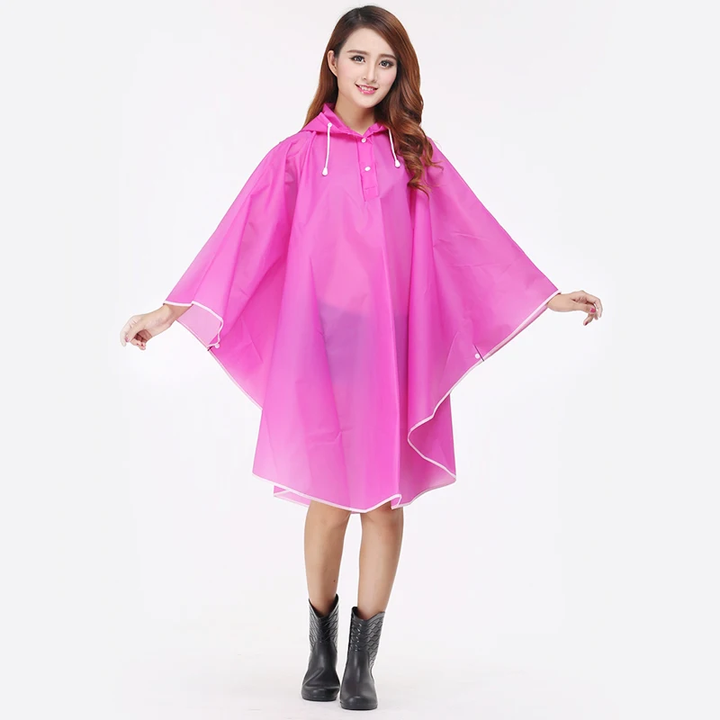 Прозрачное длинное непромокаемое пончо унисекс с капюшоном мотоциклетное