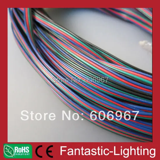 Быстрая бесплатная доставка RGB-лента 4-контактный удлинитель проводов 100 м/лот AWG22
