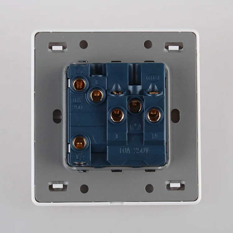 Настенная розетка для домашнего интерьера 86 скрытых больших досок белый нефрит с