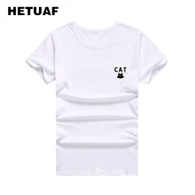 Женская футболка с мультяшным котом HETUAF летняя принтом в стиле