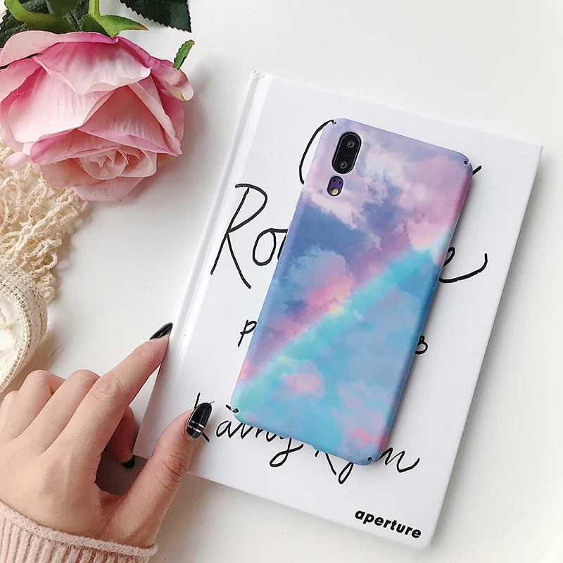 Жесткие чехлы для телефонов huawei P20 Mate20 Pro Lite, Радужный жесткий чехол из поликарбоната для Honor 10 10 Lite, Nova4 P Smart, чехлы для задней панели
