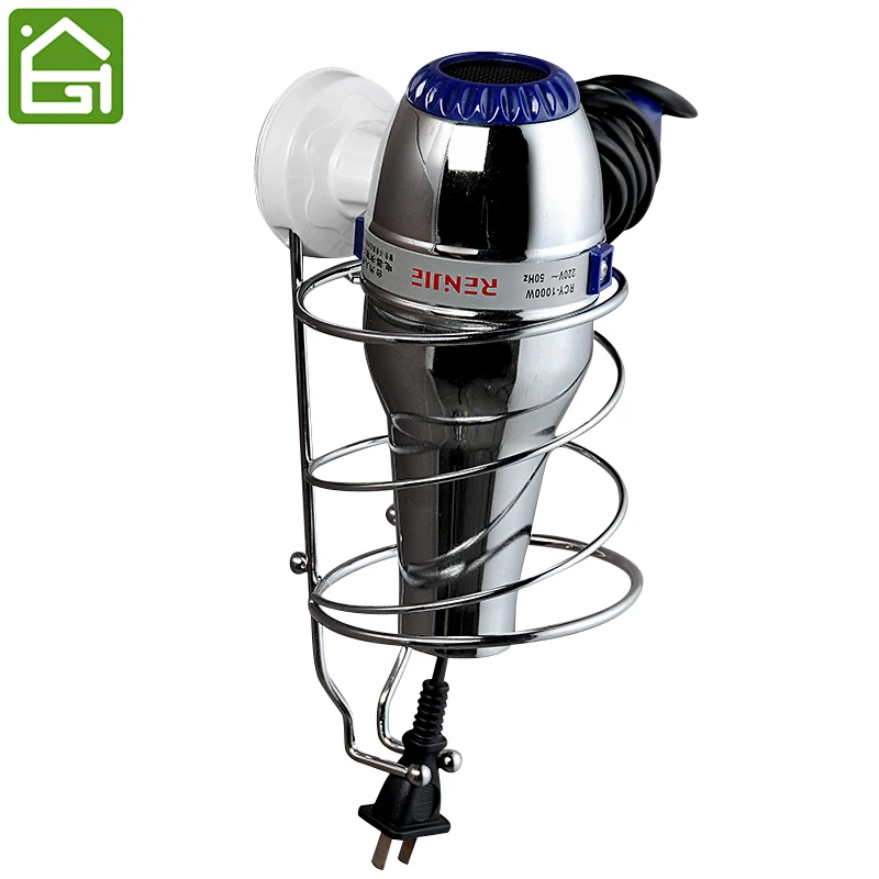 Хромированная Вакуумная присоска держатель для хранения волос настенное