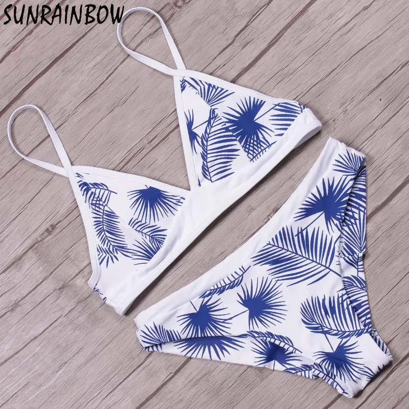 SUNRAINBOW новинка 2019 сексуальное бикини с высокой горловиной женский купальник