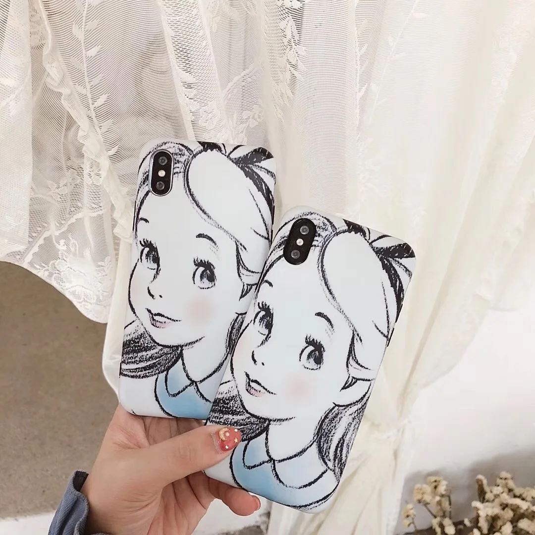 Модный мультфильм аниме эскиз Disneys Белоснежка защитный чехол для iphone 8 7 6 6s Plus X XR Xs