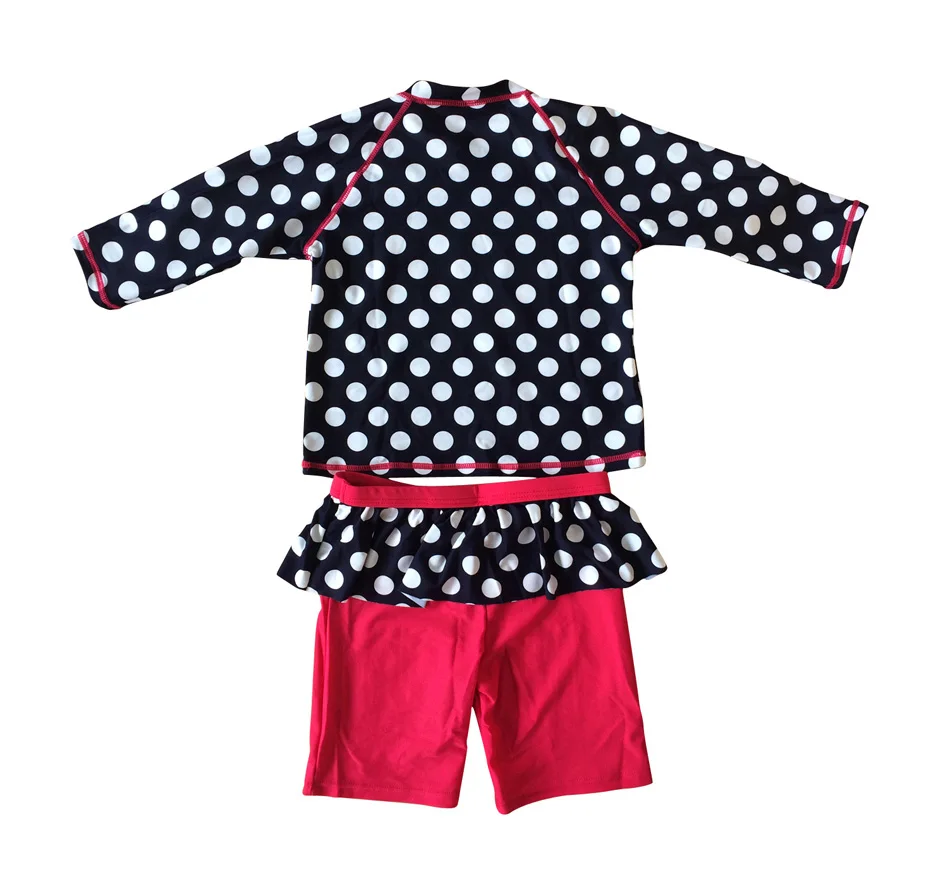 Bonverano (TM) купальник для маленьких девочек UPF 50 + защита от ультрафиолета L/S синий