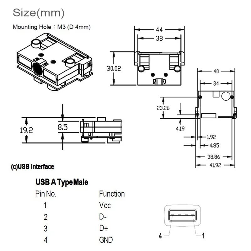MMB2 USB 1D CCD сканер штрих кода модуль двигателя для киоска POS система считывание