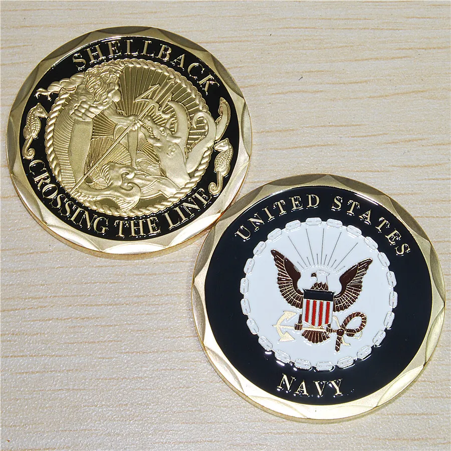 

Shellback Navy Marine Corps Challenge Coin,Free Shipping