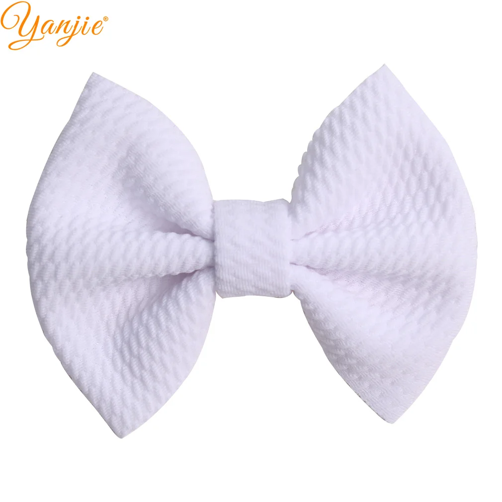 white 10 шт./лот шик 4 ''девушки вафельный бант для волос для детей повязка на голову Лидер продаж Barerres заколки для волос" сделай сам ", аксессуары для волос - Цвет: white