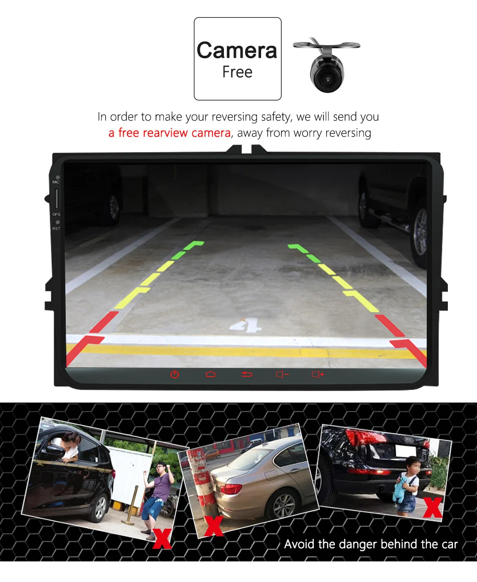 Eunavi 9 ''2 Din Android 9,0 автомобильный Радио стерео плеер для Volkswagen VW Polo Jetta Tiguan passat b6 cc fabia gps wifi 4 Гб 64 Гб ПК