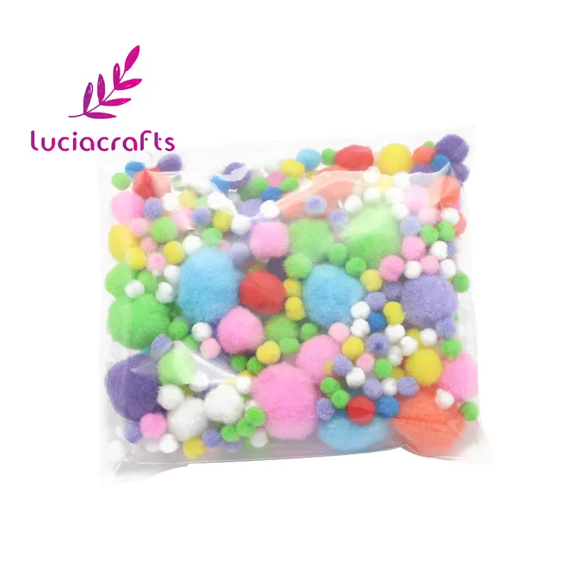 Mixed color 2 Lucia crafts 20 г разные помпоны смешанные цвета мягкие помпоны DIY ручной работы детские игрушки аксессуары для шитья J0601 - Цвет: Mixed color 2