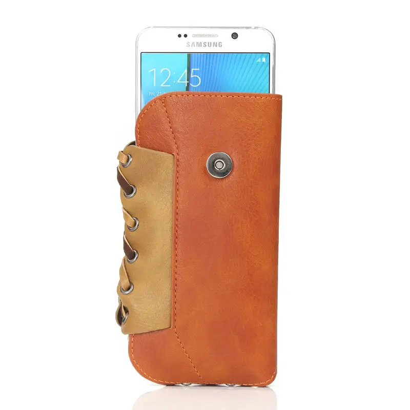 Модные Искусственная кожа ремень телефон сумка для iphone 6 S 7 Plus Samsung Размер 5.5