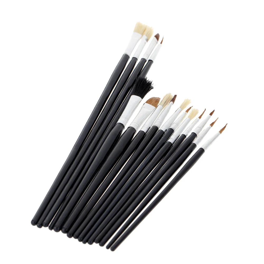 Набор кистей для рисования с щетиной 15 шт.|hair paint brush|paint brushpaint brush set |