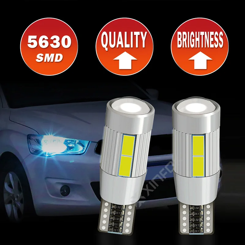 2 шт. автомобильные светодиодсветодиодный лампы 5630 10SMD W5W 194 T10|Сигнальная лампа| |