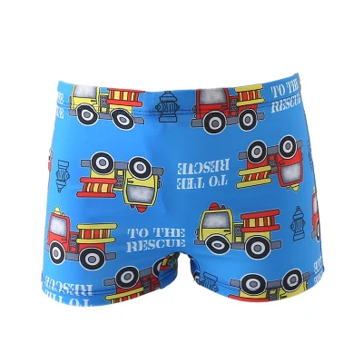 P-Fire truck Новые плавки для маленьких мальчиков От 0 до 5 лет нейлоновый купальный костюм с рисунком детские купальные шорты детские пляжные штаны для малышей Одежда для купания - Цвет: P-Fire truck