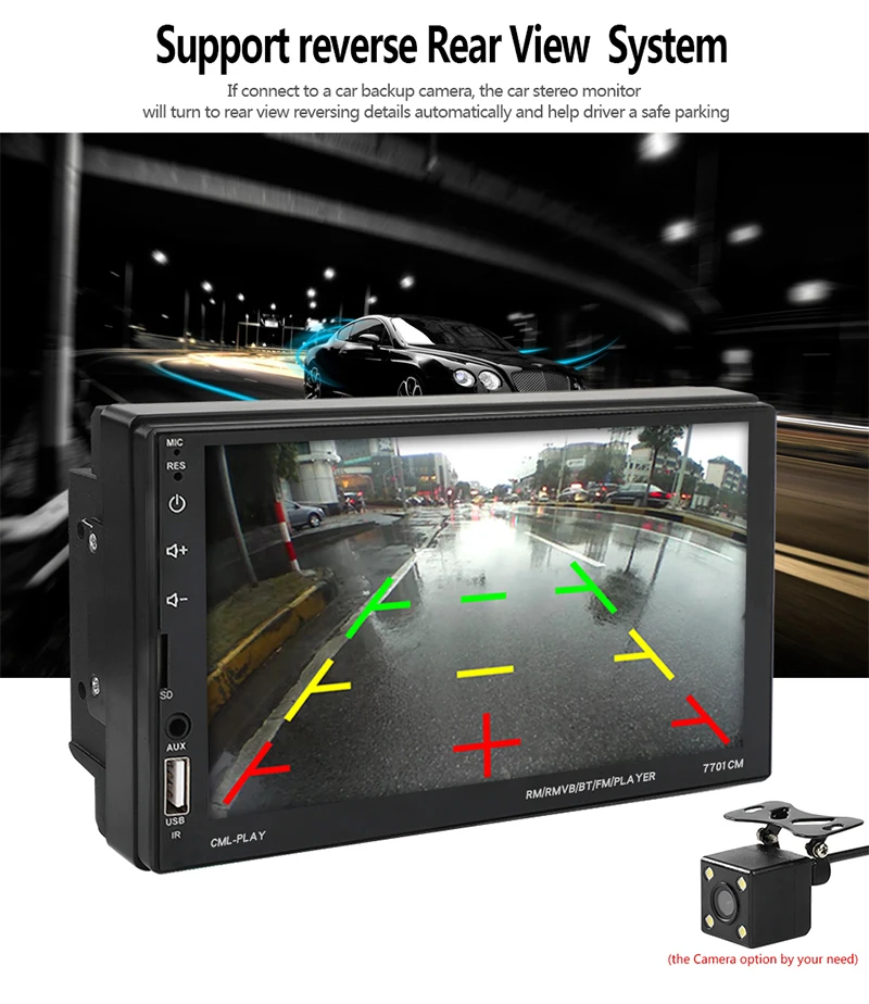 Автомагнитола Bluetooth " сенсорный экран BT Hands-free AUX USB FM Авто Аудио рулевое колесо управление MP5 плеер авторадио 2 Din