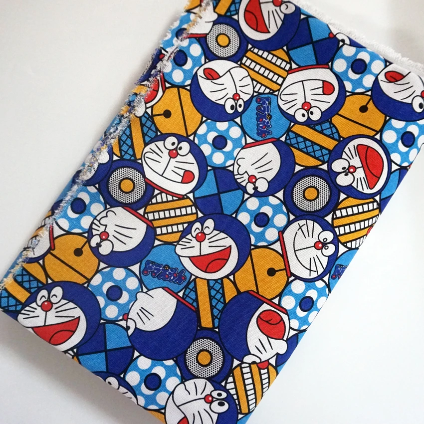 ZENGIA 90*145 см японская ткань Doraemon хлопчатобумажная полотняная для штор/домашний